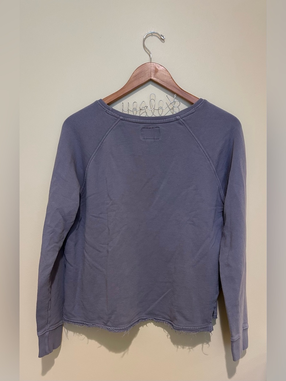 PACT Women's Washed Blue Gray Crewneck Sweatshirt Like New Size XS - Picture 2 of 6